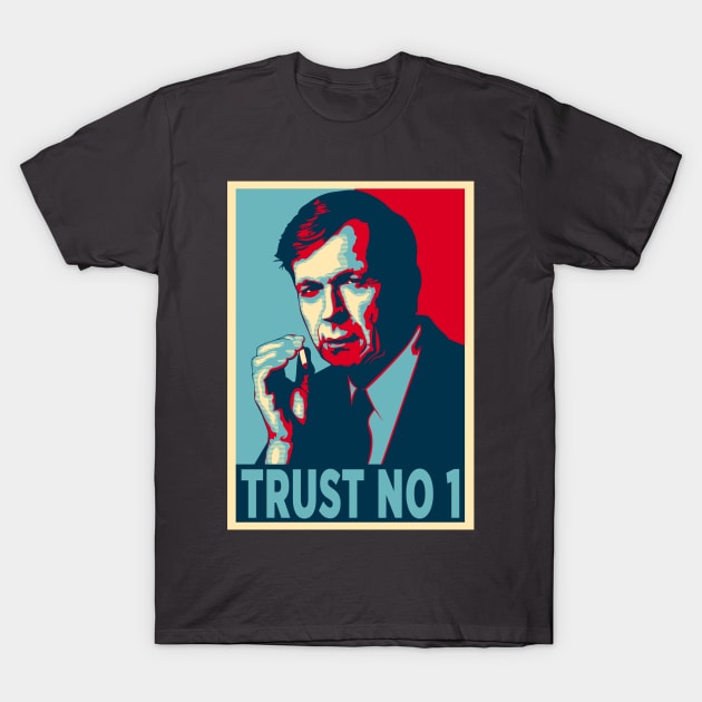 CIGARETTE SMOKING MAN TRUST NO 1 T-Shirt by Theo_P